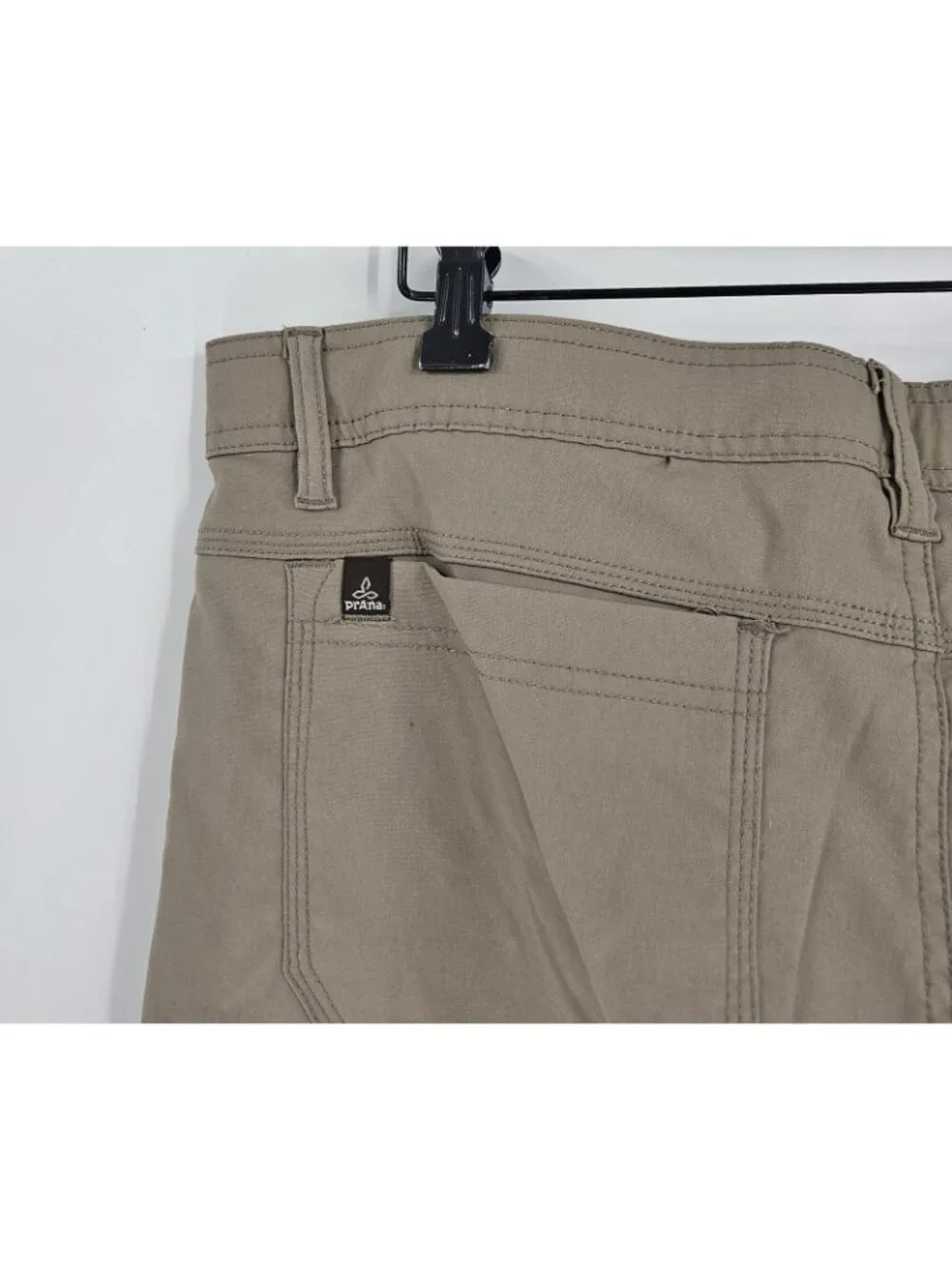 prAna Men’s Breathe 36x30 Khaki Nylon Stretch Utility Hiking Cargo Travel Pants